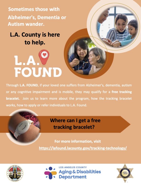 La Found Program 洛縣免費發放「防走失」手環,如何領取? - Happy 50 Plus Foundation